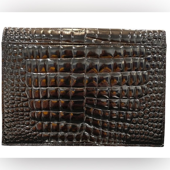 YSL - Yves Saint Laurent - croc effect Black leather evening or everyday clutch - Picture 5 of 9